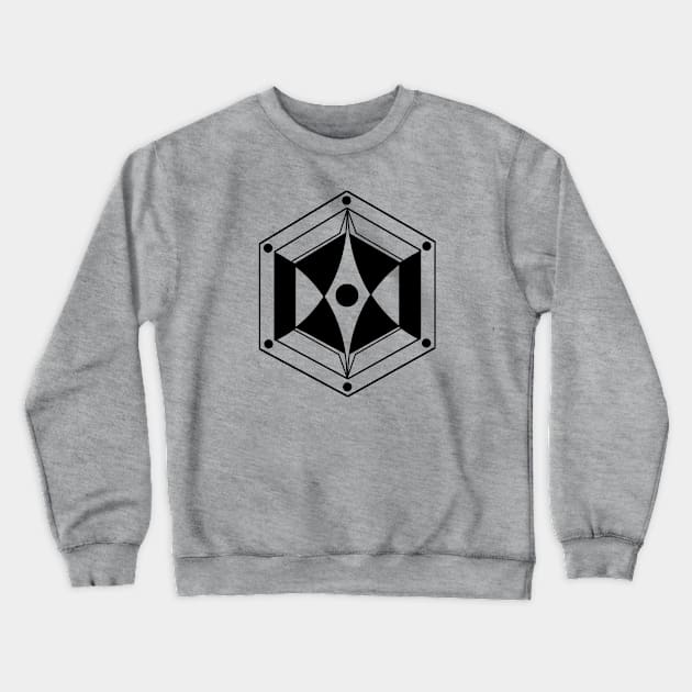 Hexagon - Original Logo Banner Sigil - Dark Design for Light Backgrounds Crewneck Sweatshirt by Indi Martin